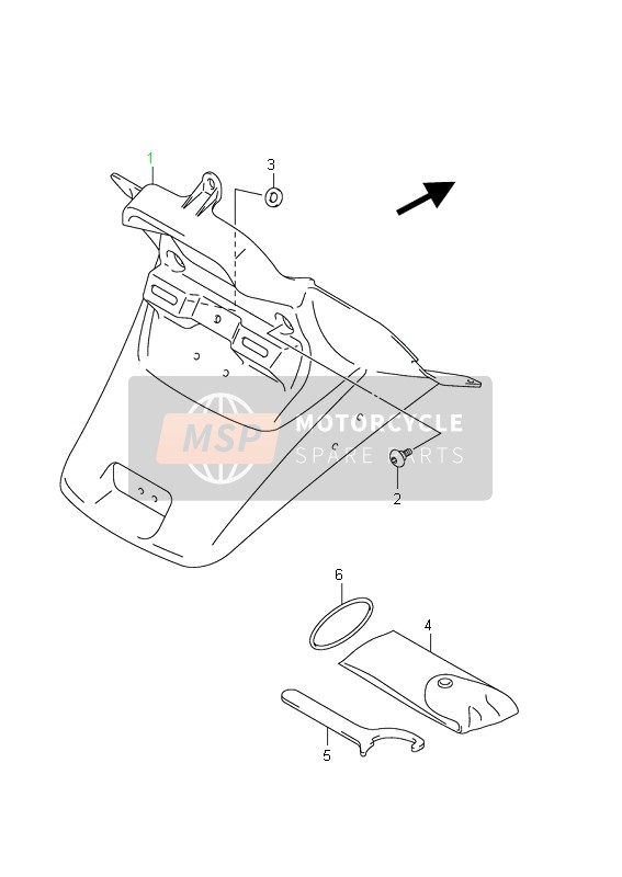 Suzuki AN650A BURGMAN EXECUTIVE 2011 Rear Fender for a 2011 Suzuki AN650A BURGMAN EXECUTIVE